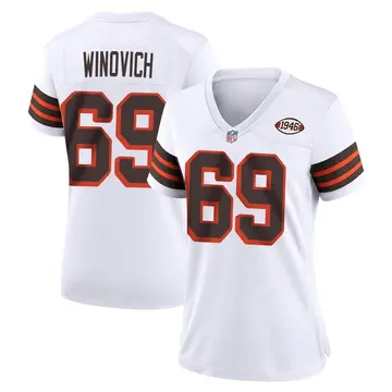 Nike Chase Winovich Women's Game Cleveland Browns White 1946 Collection Alternate Jersey