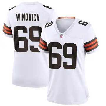 Nike Chase Winovich Women's Game Cleveland Browns White Jersey