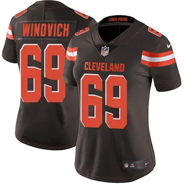 Nike Chase Winovich Women's Limited Cleveland Browns Brown Team Color Vapor Untouchable Jersey