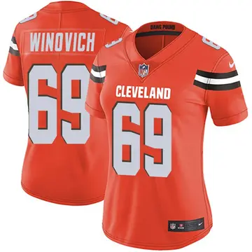 Nike Chase Winovich Women's Limited Cleveland Browns Orange Alternate Vapor Untouchable Jersey