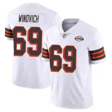 Nike Chase Winovich Youth Limited Cleveland Browns White Vapor 1946 Collection Alternate Jersey