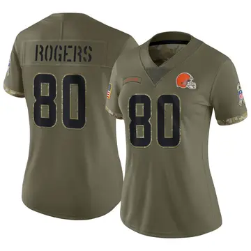 Nike Chester Rogers Women's Limited Cleveland Browns Olive 2022 Salute To Service Jersey