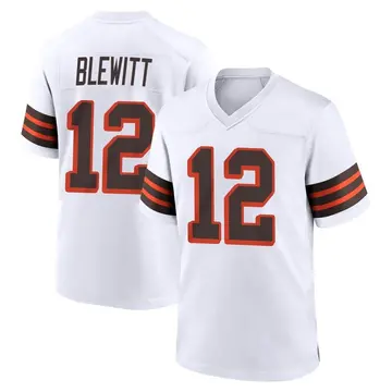 Nike Chris Blewitt Youth Game Cleveland Browns White 1946 Collection Alternate Jersey