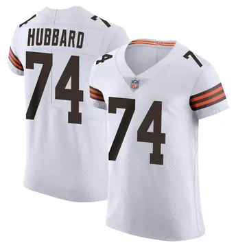 Nike Chris Hubbard Men's Elite Cleveland Browns White Vapor Jersey