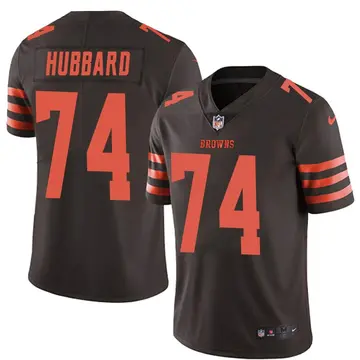 Nike Chris Hubbard Men's Limited Cleveland Browns Brown Color Rush Jersey