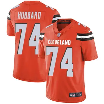 Nike Chris Hubbard Men's Limited Cleveland Browns Orange Alternate Vapor Untouchable Jersey