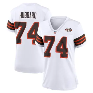 Nike Chris Hubbard Women's Game Cleveland Browns White 1946 Collection Alternate Jersey