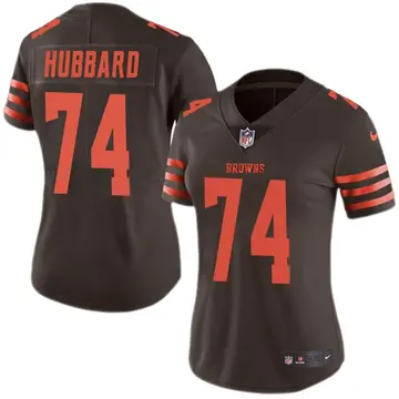Nike Chris Hubbard Women's Limited Cleveland Browns Brown Color Rush Jersey