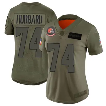 Nike Chris Hubbard Women's Limited Cleveland Browns Camo 2019 Salute to Service Jersey