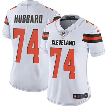 Nike Chris Hubbard Women's Limited Cleveland Browns White Vapor Untouchable Jersey