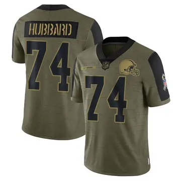 Nike Chris Hubbard Youth Limited Cleveland Browns Olive 2021 Salute To Service Jersey