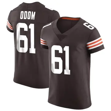 Nike Chris Odom Men's Elite Cleveland Browns Brown Vapor Jersey