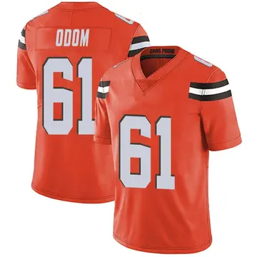 Nike Chris Odom Men's Limited Cleveland Browns Orange Alternate Vapor Untouchable Jersey