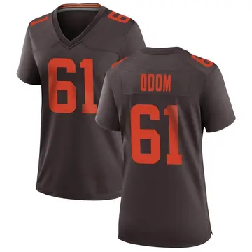 Nike Chris Odom Women's Game Cleveland Browns Brown Alternate Jersey