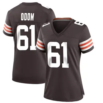 Nike Chris Odom Women's Game Cleveland Browns Brown Team Color Jersey
