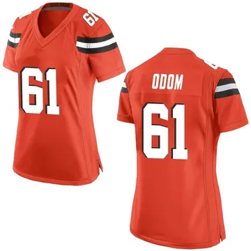 Nike Chris Odom Women's Game Cleveland Browns Orange Alternate Jersey