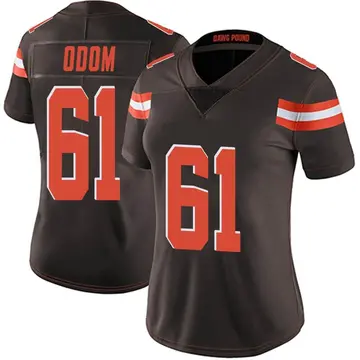 Nike Chris Odom Women's Limited Cleveland Browns Brown Team Color Vapor Untouchable Jersey