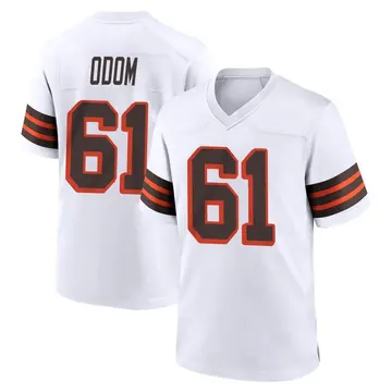 Nike Chris Odom Youth Game Cleveland Browns White 1946 Collection Alternate Jersey