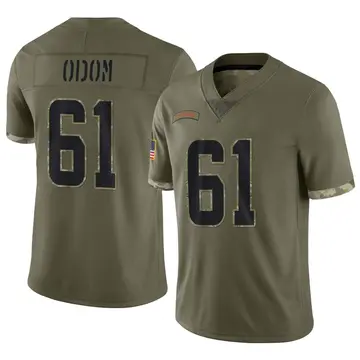 Nike Chris Odom Youth Limited Cleveland Browns Olive 2022 Salute To Service Jersey