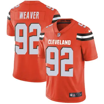 Nike Curtis Weaver Men's Limited Cleveland Browns Orange Alternate Vapor Untouchable Jersey