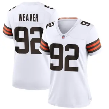 Nike Curtis Weaver Women's Game Cleveland Browns White Jersey