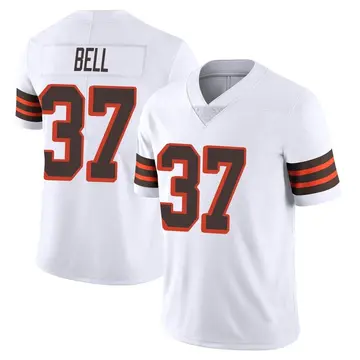 Nike D'Anthony Bell Men's Limited Cleveland Browns White Vapor 1946 Collection Alternate Jersey