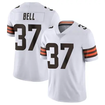 Nike D'Anthony Bell Men's Limited Cleveland Browns White Vapor Untouchable Jersey