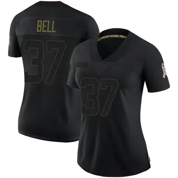 Nike D'Anthony Bell Women's Limited Cleveland Browns Black 2020 Salute To Service Jersey