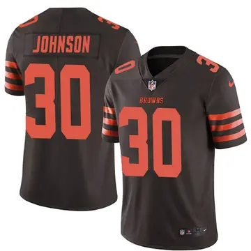 Nike D'Ernest Johnson Men's Limited Cleveland Browns Brown Color Rush Jersey