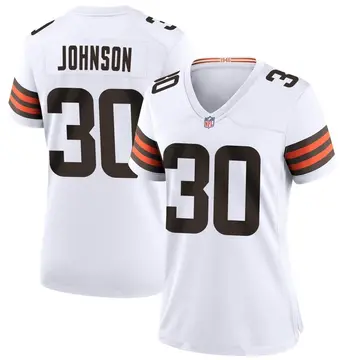 Nike D'Ernest Johnson Women's Game Cleveland Browns White Jersey