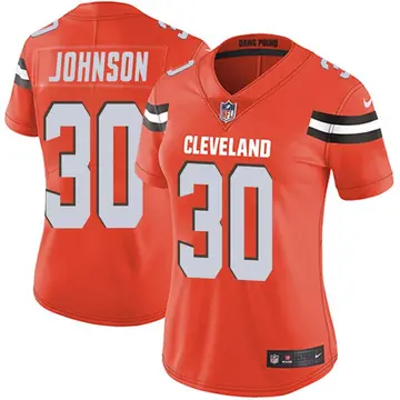Nike D'Ernest Johnson Women's Limited Cleveland Browns Orange Alternate Vapor Untouchable Jersey
