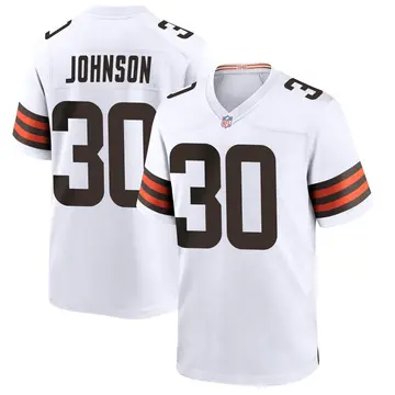 Nike D'Ernest Johnson Youth Game Cleveland Browns White Jersey