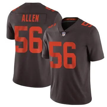 Nike Dakota Allen Men's Limited Cleveland Browns Brown Vapor Alternate Jersey