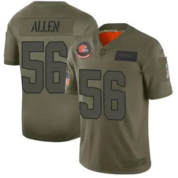 Nike Dakota Allen Men's Limited Cleveland Browns Camo 2019 Salute to Service Jersey
