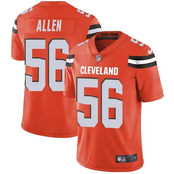 Nike Dakota Allen Men's Limited Cleveland Browns Orange Alternate Vapor Untouchable Jersey