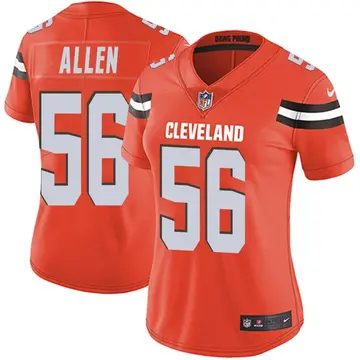Nike Dakota Allen Women's Limited Cleveland Browns Orange Alternate Vapor Untouchable Jersey