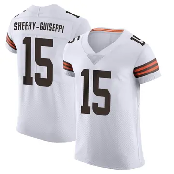 Nike Damon Sheehy-Guiseppi Men's Elite Cleveland Browns White Vapor Jersey