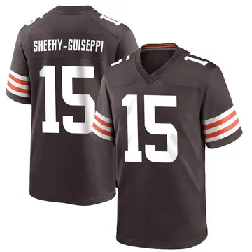 Nike Damon Sheehy-Guiseppi Men's Game Cleveland Browns Brown Team Color Jersey