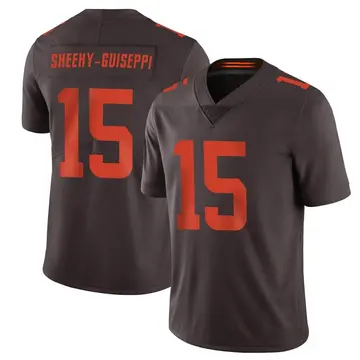 Nike Damon Sheehy-Guiseppi Men's Limited Cleveland Browns Brown Vapor Alternate Jersey