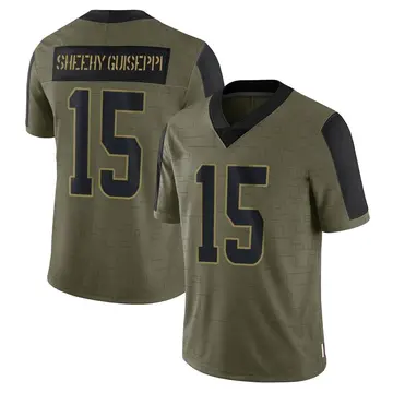 Nike Damon Sheehy-Guiseppi Men's Limited Cleveland Browns Olive 2021 Salute To Service Jersey