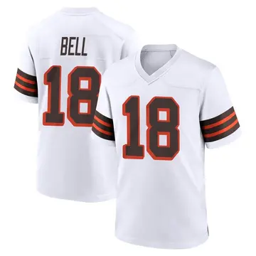 Nike David Bell Men's Game Cleveland Browns White 1946 Collection Alternate Jersey