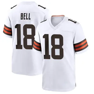 Nike David Bell Men's Game Cleveland Browns White Jersey