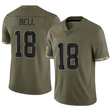 Nike David Bell Men's Limited Cleveland Browns Olive 2022 Salute To Service Jersey
