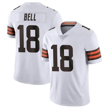 Nike David Bell Men's Limited Cleveland Browns White Vapor Untouchable Jersey