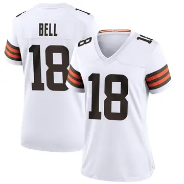 Nike David Bell Women's Game Cleveland Browns White Jersey