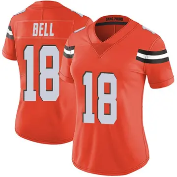 Nike David Bell Women's Limited Cleveland Browns Orange Alternate Vapor Untouchable Jersey