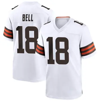 Nike David Bell Youth Game Cleveland Browns White Jersey