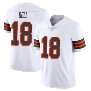 Nike David Bell Youth Limited Cleveland Browns White Vapor 1946 Collection Alternate Jersey