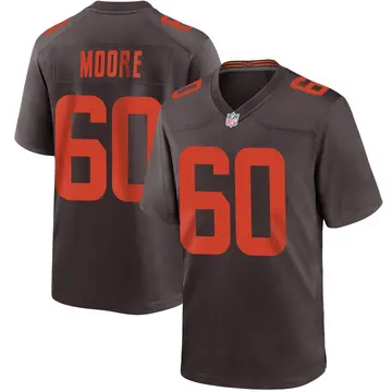 Nike David Moore Men's Game Cleveland Browns Brown Alternate Jersey