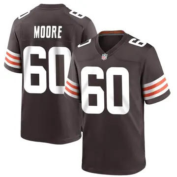 Nike David Moore Men's Game Cleveland Browns Brown Team Color Jersey